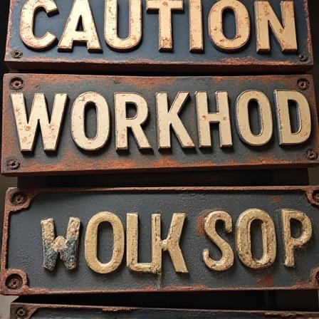 Vintage industrial factory signage